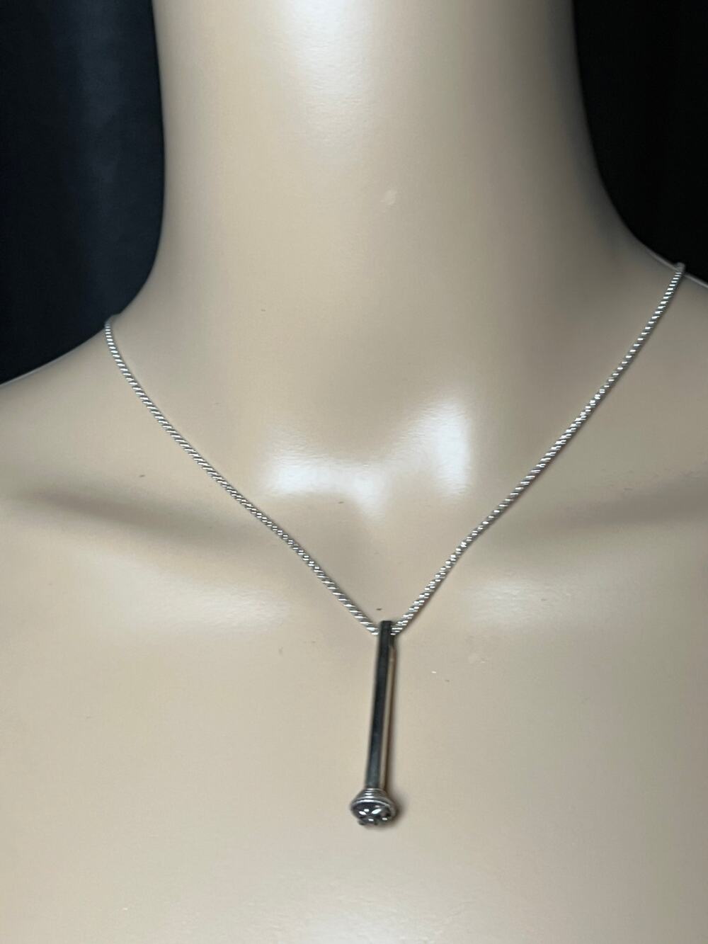 Solvar Sterling Silver Celtic Wand Necklace